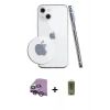 MARSİLYAN™- iPhone 14 Kılıf Zirve Doku - Siyah Joko Magic 5D Hayalet Cam + Raze Metal Kamera Lens - GS