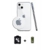 MARSİLYAN™- iPhone 14 Kılıf Zirve Doku - Siyah Joko Magic 5D Hayalet Cam + PVD Metal Kamera Lens - MI