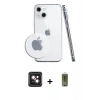 MARSİLYAN™- iPhone 14 Kılıf Zirve Doku - Siyah Joko Magic 5D Hayalet Cam + PVD Metal Kamera Lens - PE