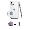 MARSİLYAN™- iPhone 14 Kılıf Zirve Doku - Siyah Joko Magic 5D Hayalet Cam + Raze Metal Kamera Lens - SH