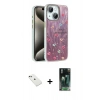 MARSİLYAN™- iPhone 14 Kılıf Zirve Modern Prime - Şeffaf 360 Full Body Arka Koruyucu + Diamond Kamera Lens - YL