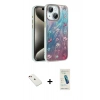 MARSİLYAN™- iPhone 14 Kılıf Zirve Modern Prime - Şeffaf Pasifik Cam Ekran Koruyucu + Diamond Kamera Lens - KI