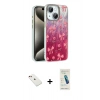 MARSİLYAN™- iPhone 14 Kılıf Zirve Modern Prime - Şeffaf Pasifik Cam Ekran Koruyucu + Diamond Kamera Lens - KI