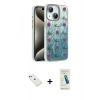 MARSİLYAN™- iPhone 14 Kılıf Zirve Modern Prime - Şeffaf Pasifik Cam Ekran Koruyucu + Diamond Kamera Lens - KI