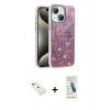 MARSİLYAN™- iPhone 14 Kılıf Zirve Modern Prime - Şeffaf Pasifik Cam Ekran Koruyucu + Diamond Kamera Lens - KI