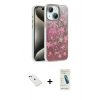 MARSİLYAN™- iPhone 14 Kılıf Zirve Modern Prime - Şeffaf Pasifik Cam Ekran Koruyucu + Diamond Kamera Lens - KI