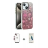 MARSİLYAN™- iPhone 14 Kılıf Zirve Modern Prime - Şeffaf Pasifik Cam Ekran Koruyucu + Shine Kamera Lens - KI