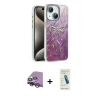 MARSİLYAN™- iPhone 14 Kılıf Zirve Modern Prime - Şeffaf Pasifik Cam Ekran Koruyucu + Raze Metal Kamera Lens - GS