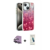 MARSİLYAN™- iPhone 14 Kılıf Zirve Modern Prime - Şeffaf Pasifik Cam Ekran Koruyucu + Raze Metal Kamera Lens - GS
