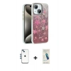 MARSİLYAN™- iPhone 14 Kılıf Zirve Modern Prime - Şeffaf Pasifik Cam Ekran Koruyucu + Shine Kamera Lens - MI