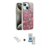 MARSİLYAN™- iPhone 14 Kılıf Zirve Modern Prime - Şeffaf Royal Nano Ekran Koruyucu + Diamond Kamera Lens - SABE