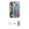 MARSİLYAN™- iPhone 14 Kılıf Zirve Modern Prime - Siyah Bilvis 3D Cam Ekran Koruyucu + Diamond Kamera Lens - PE