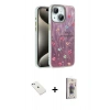 MARSİLYAN™- iPhone 14 Kılıf Zirve Modern Prime - Siyah Bilvis 3D Cam Ekran Koruyucu + Diamond Kamera Lens - SABE