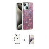 MARSİLYAN™- iPhone 14 Kılıf Zirve Modern Prime - Siyah Bilvis 3D Mat Cam Ekran Koruyucu + Shine Kamera Lens - GI