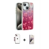 MARSİLYAN™- iPhone 14 Kılıf Zirve Modern Prime - Siyah Bilvis 3D Mat Cam Ekran Koruyucu + Shine Kamera Lens - KI