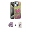 MARSİLYAN™- iPhone 14 Kılıf Zirve Modern Prime - Siyah Bilvis 3D Mat Cam Ekran Koruyucu + Raze Metal Kamera Lens - MR