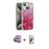MARSİLYAN™- iPhone 14 Kılıf Zirve Modern Prime - Siyah Bilvis 3D Mat Cam Ekran Koruyucu + Raze Metal Kamera Lens - MR