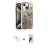 MARSİLYAN™- iPhone 14 Kılıf Zirve Modern Prime - Siyah Bilvis 3D Mat Cam Ekran Koruyucu + Diamond Kamera Lens - SABE
