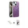 MARSİLYAN™- iPhone 14 Kılıf Zirve Modern Prime - Siyah Bilvis 3D Mat Cam Ekran Koruyucu + Diamond Kamera Lens - SABE