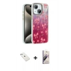 MARSİLYAN™- iPhone 14 Kılıf Zirve Modern Prime - Siyah Bilvis 3D Mat Cam Ekran Koruyucu + Diamond Kamera Lens - SABE