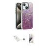 MARSİLYAN™- iPhone 14 Kılıf Zirve Modern Prime - Siyah Bilvis 3D Mat Cam Ekran Koruyucu + Diamond Kamera Lens - SABE