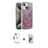 MARSİLYAN™- iPhone 14 Kılıf Zirve Modern Prime - Siyah Bilvis 3D Mat Cam Ekran Koruyucu + Shine Kamera Lens - SH