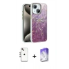 MARSİLYAN™- iPhone 14 Kılıf Zirve Modern Prime - Siyah Bilvis 5in1 3D Magic Cam Ekran Koruyucu + Shine Kamera Lens - GI