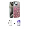 MARSİLYAN™- iPhone 14 Kılıf Zirve Modern Prime - Siyah Bilvis 5in1 3D Magic Cam Ekran Koruyucu + Shine Kamera Lens - GI