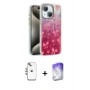 MARSİLYAN™- iPhone 14 Kılıf Zirve Modern Prime - Siyah Bilvis 5in1 3D Magic Cam Ekran Koruyucu + Shine Kamera Lens - GI