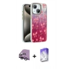 MARSİLYAN™- iPhone 14 Kılıf Zirve Modern Prime - Siyah Bilvis 5in1 3D Magic Cam Ekran Koruyucu + Raze Metal Kamera Lens - GS