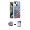 MARSİLYAN™- iPhone 14 Kılıf Zirve Modern Prime - Siyah Bilvis 5in1 3D Magic Cam Ekran Koruyucu + Raze Metal Kamera Lens - GS