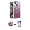 MARSİLYAN™- iPhone 14 Kılıf Zirve Modern Prime - Siyah Bilvis 5in1 3D Magic Cam Ekran Koruyucu + Raze Metal Kamera Lens - KI