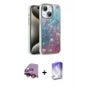 MARSİLYAN™- iPhone 14 Kılıf Zirve Modern Prime - Siyah Bilvis 5in1 3D Magic Cam Ekran Koruyucu + Raze Metal Kamera Lens - KI