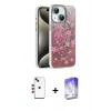 MARSİLYAN™- iPhone 14 Kılıf Zirve Modern Prime - Siyah Bilvis 5in1 3D Magic Cam Ekran Koruyucu + Shine Kamera Lens - KI