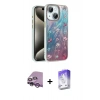 MARSİLYAN™- iPhone 14 Kılıf Zirve Modern Prime - Siyah Bilvis 5in1 3D Magic Cam Ekran Koruyucu + Raze Metal Kamera Lens - MR