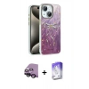 MARSİLYAN™- iPhone 14 Kılıf Zirve Modern Prime - Siyah Bilvis 5in1 3D Magic Cam Ekran Koruyucu + Raze Metal Kamera Lens - SH