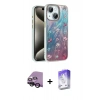 MARSİLYAN™- iPhone 14 Kılıf Zirve Modern Prime - Siyah Bilvis 5in1 3D Magic Cam Ekran Koruyucu + Raze Metal Kamera Lens - SH