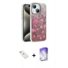 MARSİLYAN™- iPhone 14 Kılıf Zirve Modern Prime - Siyah Bilvis 5in1 3D Magic Cam Ekran Koruyucu + Yeşil Diamond Kamera Lens