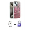 MARSİLYAN™- iPhone 14 Kılıf Zirve Modern Prime - Siyah Bilvis 5in1 5D Magic Hayalet Cam Ekran Koruyucu + Shine Kamera Lens - GI