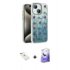 MARSİLYAN™- iPhone 14 Kılıf Zirve Modern Prime - Siyah Bilvis 5in1 5D Magic Hayalet Cam Ekran Koruyucu + Diamond Kamera Lens - KI