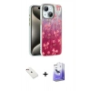MARSİLYAN™- iPhone 14 Kılıf Zirve Modern Prime - Siyah Bilvis 5in1 5D Magic Hayalet Cam Ekran Koruyucu + Diamond Kamera Lens - KI