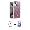 MARSİLYAN™- iPhone 14 Kılıf Zirve Modern Prime - Siyah Bilvis 5in1 5D Magic Hayalet Cam Ekran Koruyucu + Shine Kamera Lens - MI