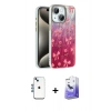 MARSİLYAN™- iPhone 14 Kılıf Zirve Modern Prime - Siyah Bilvis 5in1 5D Magic Hayalet Cam Ekran Koruyucu + Shine Kamera Lens - MI