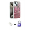 MARSİLYAN™- iPhone 14 Kılıf Zirve Modern Prime - Siyah Bilvis 5in1 5D Magic Hayalet Cam Ekran Koruyucu + Diamond Kamera Lens - PE