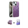 MARSİLYAN™- iPhone 14 Kılıf Zirve Modern Prime - Siyah Bilvis 5in1 5D Magic Hayalet Cam Ekran Koruyucu + Raze Metal Kamera Lens - KI
