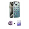 MARSİLYAN™- iPhone 14 Kılıf Zirve Modern Prime - Siyah Bilvis 5in1 5D Magic Hayalet Cam Ekran Koruyucu + Raze Metal Kamera Lens - GS