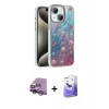 MARSİLYAN™- iPhone 14 Kılıf Zirve Modern Prime - Siyah Bilvis 5in1 5D Magic Hayalet Cam Ekran Koruyucu + Raze Metal Kamera Lens - GS