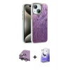 MARSİLYAN™- iPhone 14 Kılıf Zirve Modern Prime - Siyah Bilvis 5in1 5D Magic Hayalet Cam Ekran Koruyucu + Raze Metal Kamera Lens - GS
