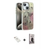 MARSİLYAN™- iPhone 14 Kılıf Zirve Modern Prime - Siyah Bilvis Hayalet Cam Ekran Koruyucu + Diamond Kamera Lens - KI