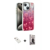 MARSİLYAN™- iPhone 14 Kılıf Zirve Modern Prime - Siyah Bilvis Hayalet Cam Ekran Koruyucu + Diamond Kamera Lens - KI